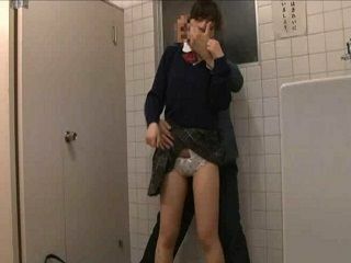 Eager Nippon XXX star gratifies Tokyo cop in public toilet
