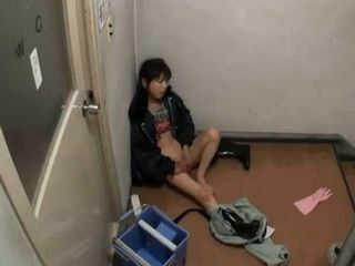 Steamy Stairwell Seduction - A Cleaning Lady's Tempting Tokyo Fuck