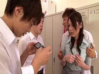 Japanese schoolgirl gets banged by a gang of bad boys in Tokyo