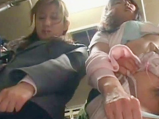 Nippon teen babe blows dick in public fuckfest