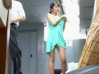 Japanese AV Actress Surprised by Supervisor's Rough Sex Attack During Cleaning Duties